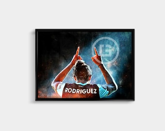 Burnley FC Poster Print | Jay Rodriguez | Football | Living Room/Man Cave/Bedroom/Kitchen Wall Art |A5/A4/A3/A2/A1