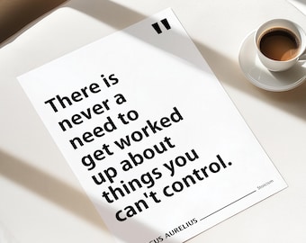 Marcus Aurelius Poster Print | Stoicism | Philosophy | Motivational Quotes | Living Room/Bedroom/Kitchen Wall Art | A5/A4/A3/A2/A1/A0