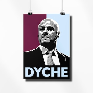 Inoffizieller Burnley Poster Druck | Sean Dyche | Fußball | Wohnzimmer/Manneshöhle/Schlafzimmer/Küche Wandkunst |A5/A4/A3/A2/A1