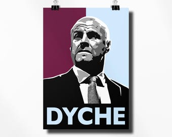 Unofficial Burnley Poster Print | Sean Dyche | Football | Living Room/Man Cave/Bedroom/Kitchen Wall Art |A5/A4/A3/A2/A1