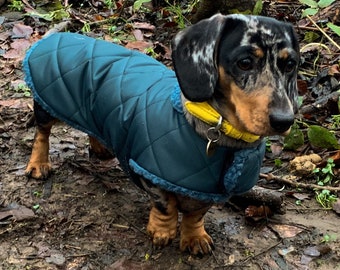 Extra Warm Dachshund Coat, Waterproof Custom Fit, Dachshund Winter Coat, Dog Coat