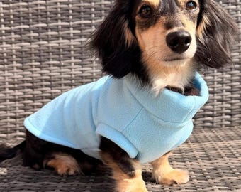 Spring Fleece Jumpers for Small Dogs - Handmade Dachshund Collection in Custom Sizes