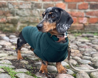 Dachshund Fleece Jumper, Custom Made Dachshund Jumper, Warm Polar Fleece Dachshund Coat