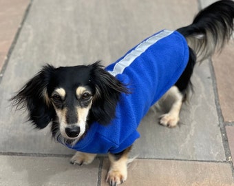 Dachshund Reflective Fleece Jumper, Dachshund Jumper, Dachshund Winter Jumper