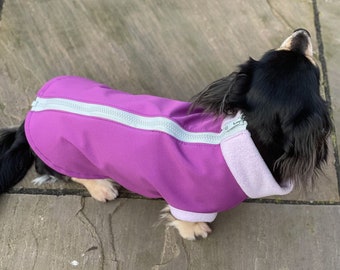 Waterproof Dachshund Jumper, Dachshund Coat Zipper Fleece, Dachshund Fleece