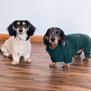 Dackel Fleece Body: Vierbeiniger Hundepullover, individuell gestaltbar