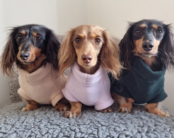 Custom Dachshund Fleece Jumper: Winter Warm Coat
