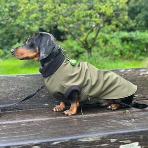 Wasserdichter Dackel Fleece Pullover, Reißverschlussmantel