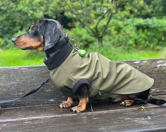 Waterproof Dachshund Fleece Jumper, Zipper Coat
