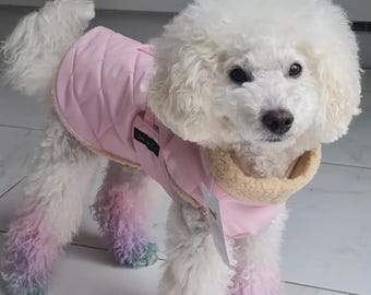 Waterproof Dog Winter Coat, Sherpa Lined Jacket, Chest Covering