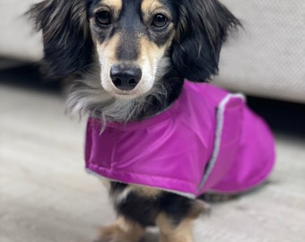 Lightweight Dachshund Coat, Waterproof Dog Jacket