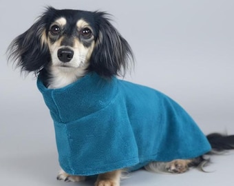 Luxury Bamboo Dachshund Drying Coat, Absorbent Dog Towel Robe, Eco-Friendly Pet Accessory