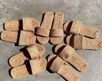woven straw sandals