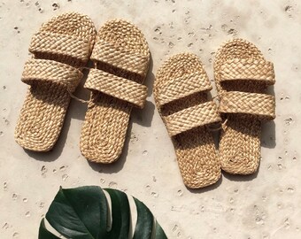 woven straw sandals