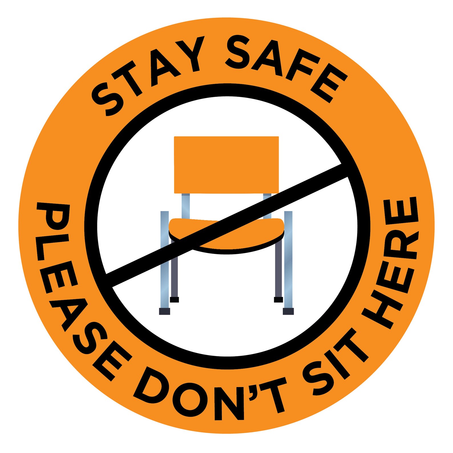 Please Don't Sit Here Chair Decal Packs Free Shipping Etsy