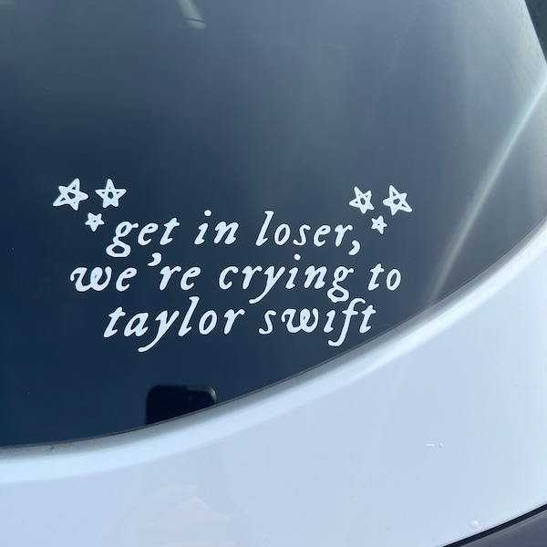 Crying to t swift car decal
