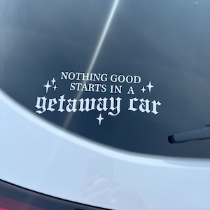 Getaway car decal