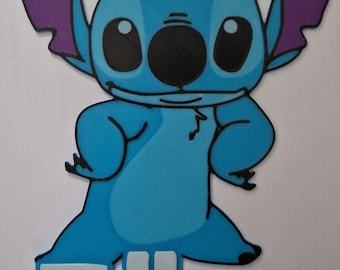 Tabliczka z imieniem 3D Stitch, dekoracja pokoju Lilo Disney, nadrukowany znak ścienny PLA, uroczy element dekoracyjny pokoju dziecięcego, wyjątkowe spersonalizowane prezenty urodzinowe