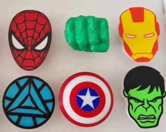 Superhero themed drawer door or cupboard knobs / handles