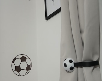 Vorhang Raffhalter - Fußball Raffhalter im Schlafzimmer für das Kinderzimmer