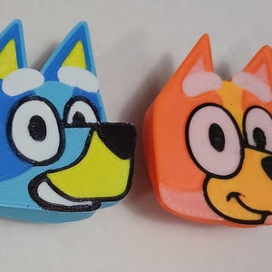 Bouton de tiroir Bluey - Décoration de chambre d'enfants, poignée de meuble de chambre de bébé, poignée de personnage de télévision pour commodes et armoires