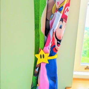 Custom Super Mario Star Curtain Tiebacks for Kids Room Decor | Gaming Theme Nursery Accessories - Custom Handmade Home Decor Gift for Kids