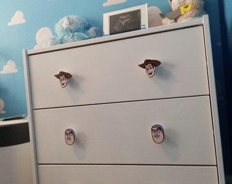 Tiradores de cajón de Toy Story: pomos para habitación infantil, decoración infantil, regalo de Pixar, tiradores impresos en 3D
