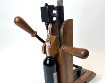 Wooden corkscrew, Wine accessories, Wine Openers, Home Wine bar furniture, Unique corkscrew, Unique bar gifts, Rustic Wine Cabinet home bar