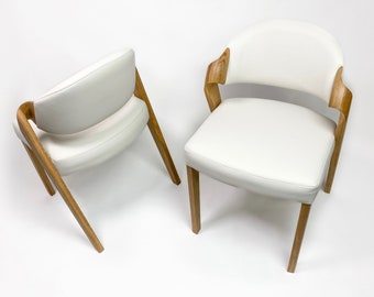 Stuhl "ANDY" handgefertigt mit besonderer Sorgfalt, Sehr bequemen Esszimmerstühlen für Ess-/Wohnzimmer, Mid-century Akzentstühle aus Massivholz