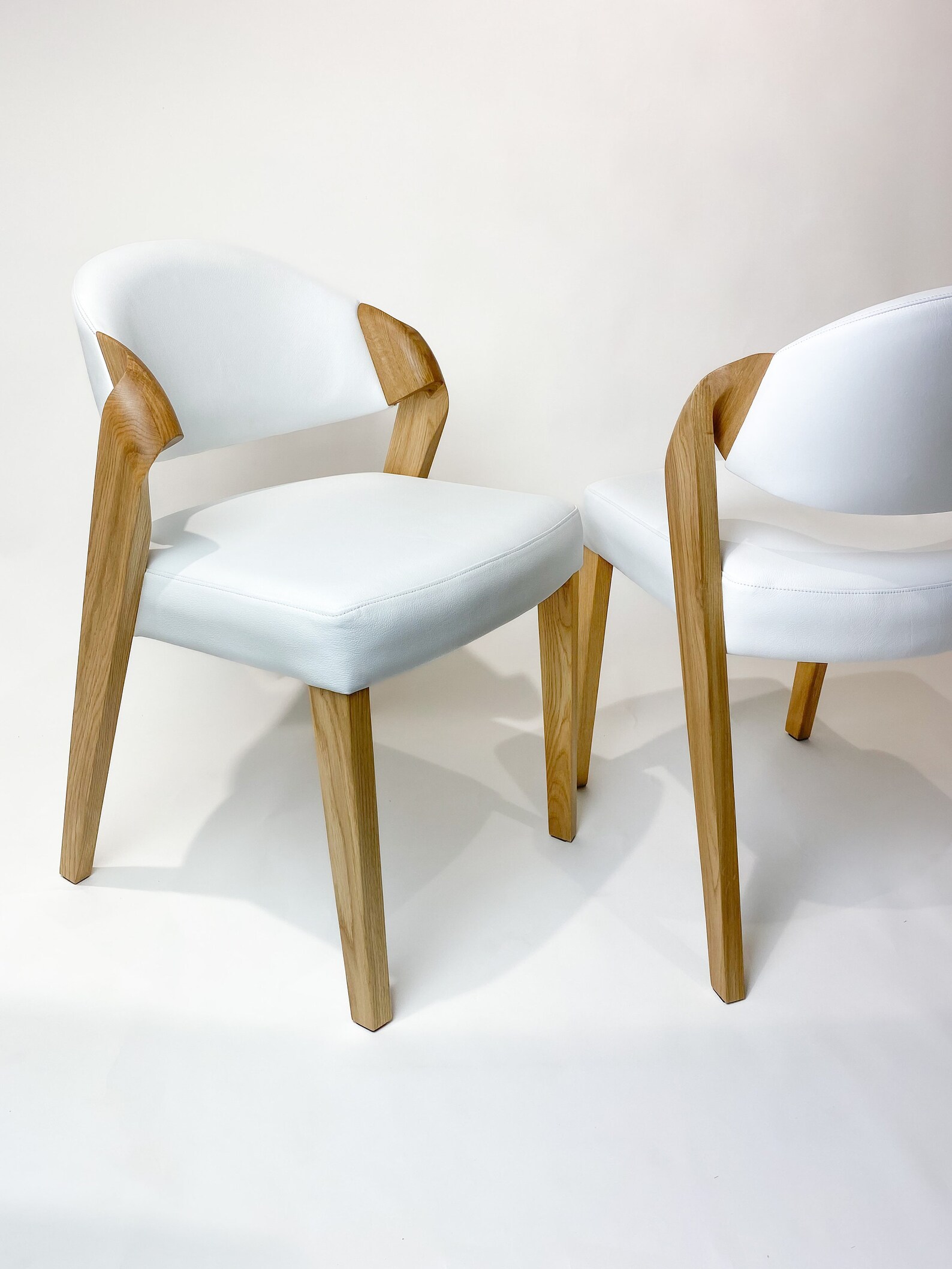 Unique Handmade Dining Chairs Made of Solid Oak and Black Etsy
