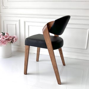 Dining Chair with High Seating Comfort and Ergonomic Design, Dining chairs in leather, Handmade side chair for Kitchen, Handmade furniture