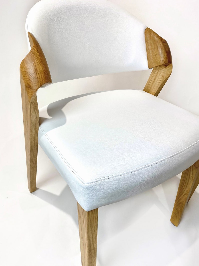 Unique Handmade Dining Chairs Made of Solid Oak and Black Etsy