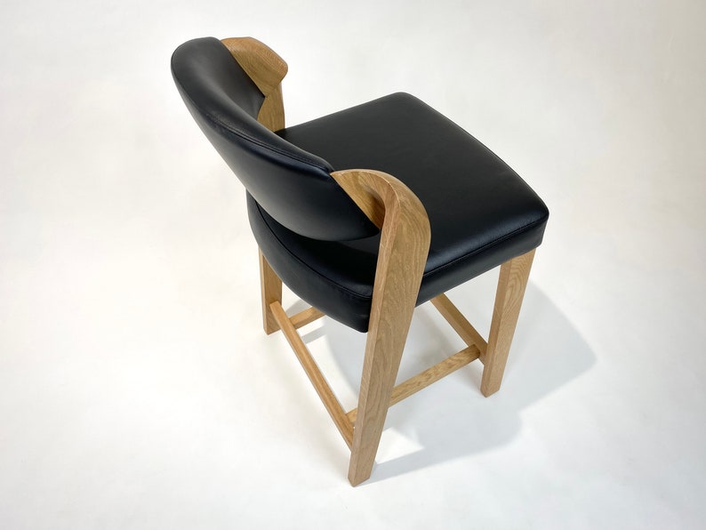 Upholstered Counter Height Stools in Leather Modern Barstool Etsy