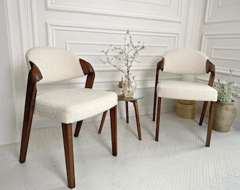 Upholstered chair "ANDY", Completely Custom Chairs, Executive and Ergonomic Chairs for Stylish Dining Room, Accent chair, Boucle Chairs