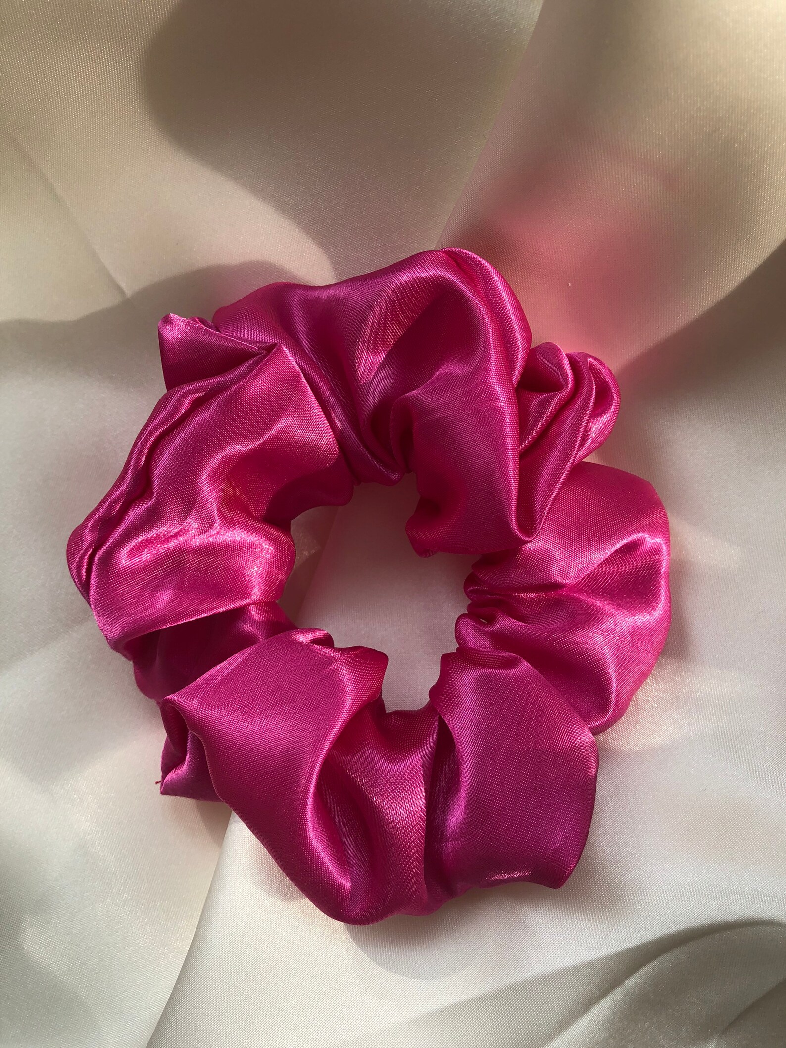 Hot PINK SILKY SATIN scrunchie Luxury scrunchie various Etsy