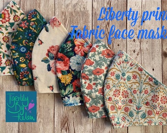 Liberty Print Triple Layer Fabric Face Mask