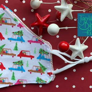 Christmas Cars Fabric Face Mask