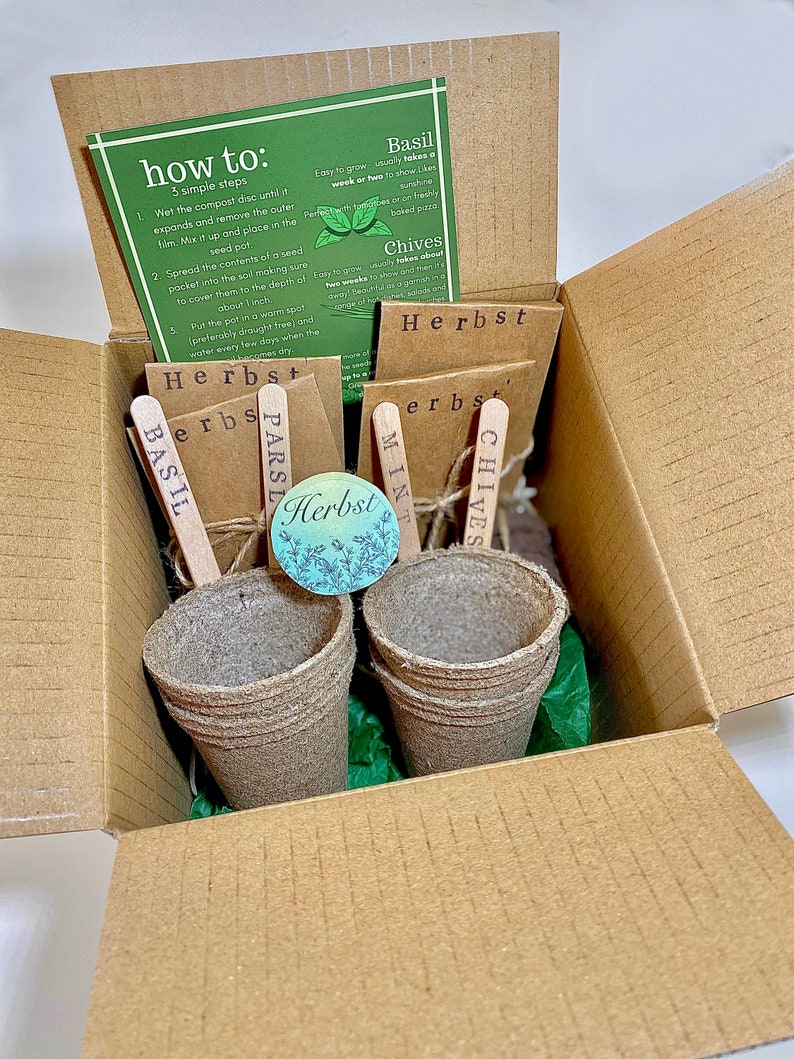Indoor Herb Garden Gift Set 'Grow your Own' gift 4 Etsy