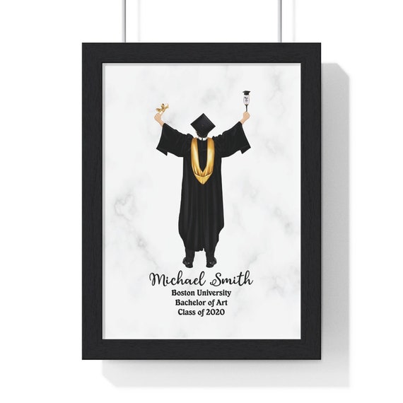 Personalized Graduation Portrait Gift Custom Male Graduate | Etsy