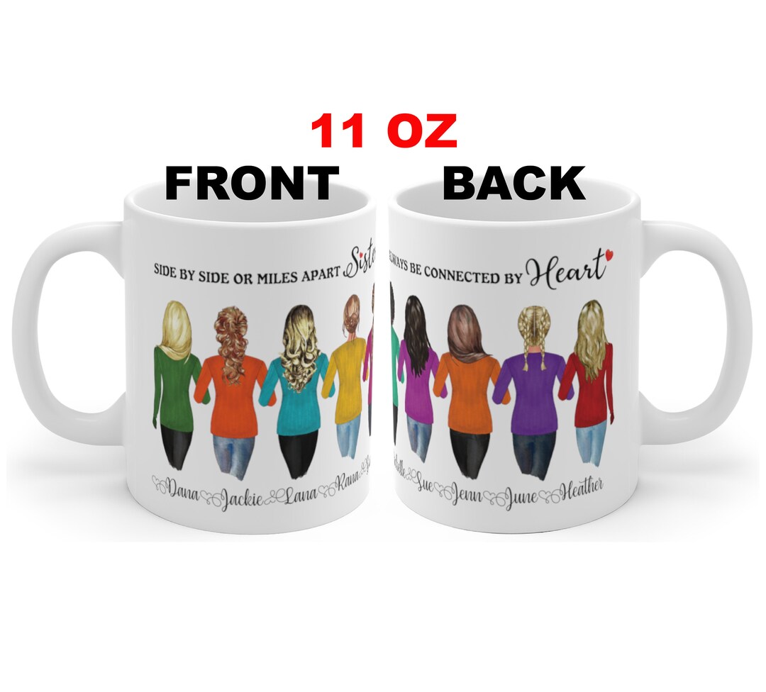 Personalized Best Friends Coffee Mug Custom Soul Sisters Gift Christmas ...