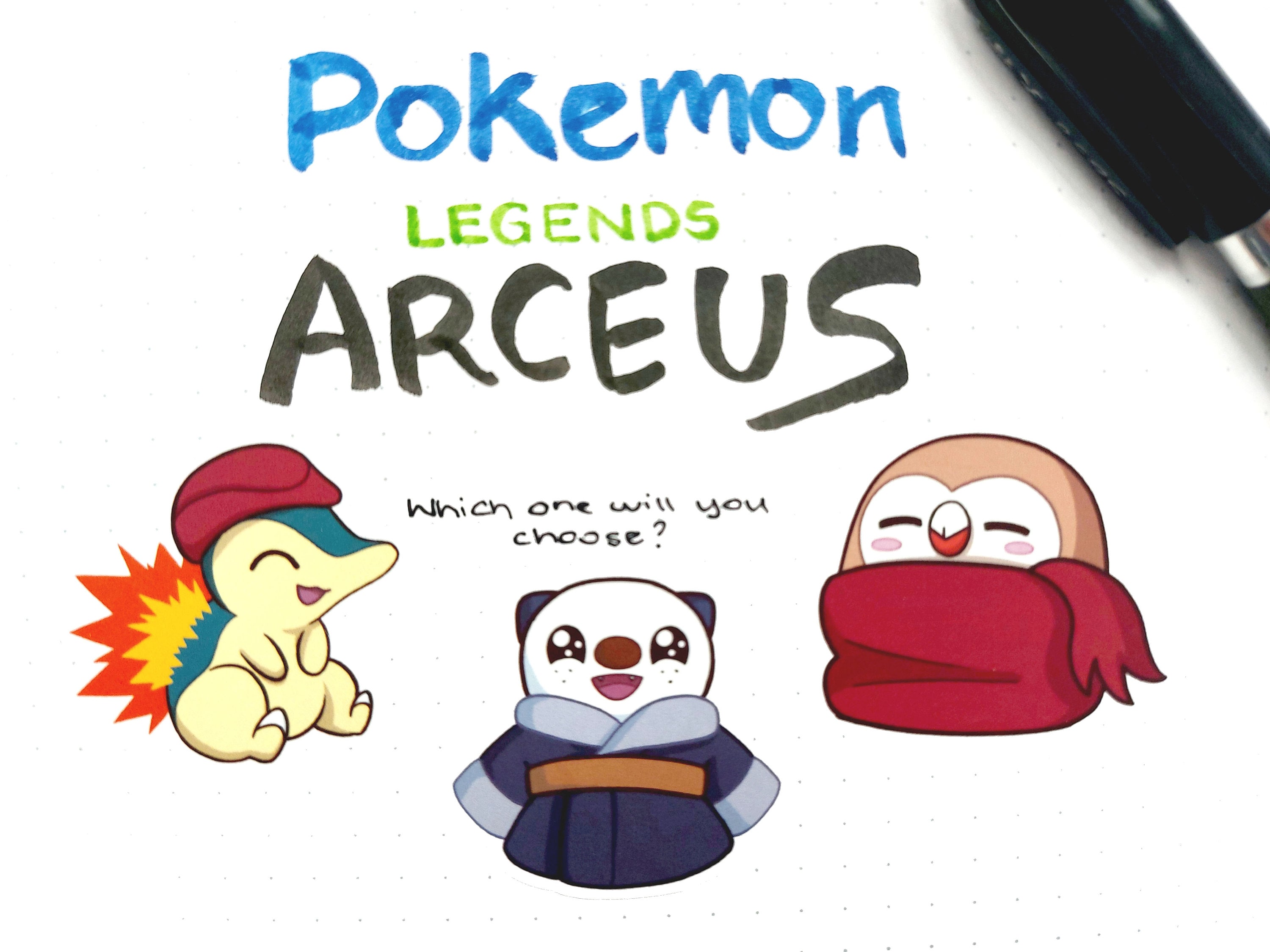 Pokemon Legends Arceus Starters Etsy