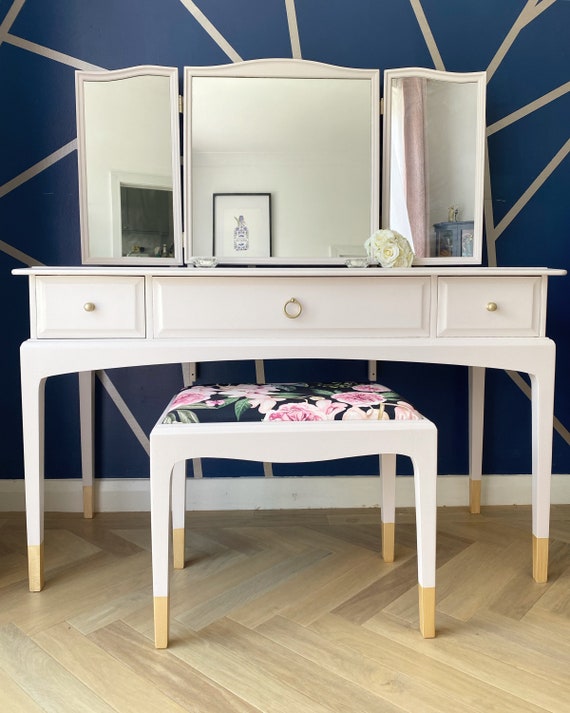 AVAILABLE for Commission Stag Dressing Table With Mirrors and