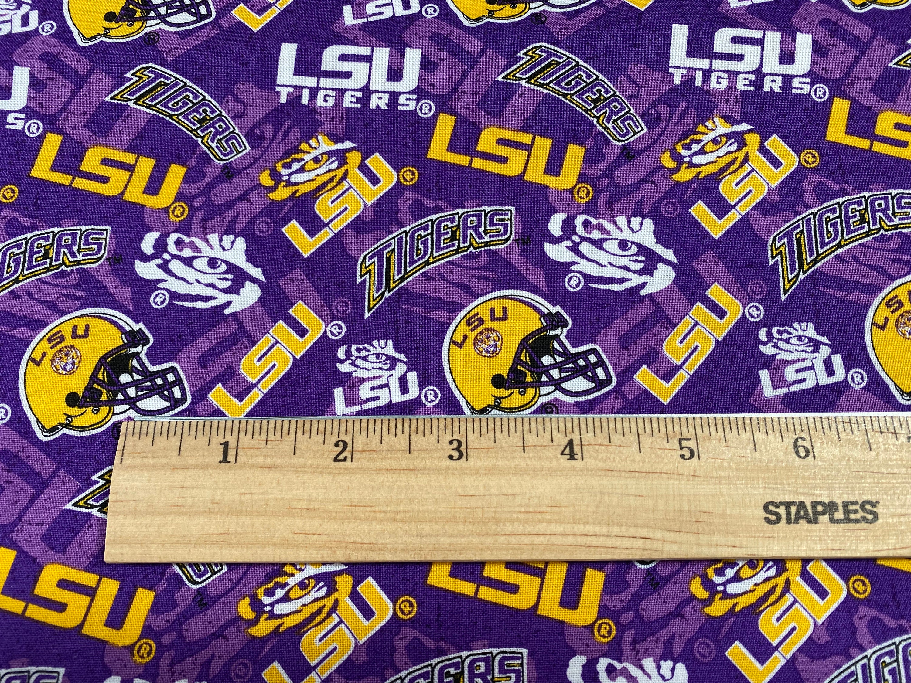 LSU Tigers Louisiana State University Collegiate Fabric Purple | Etsy