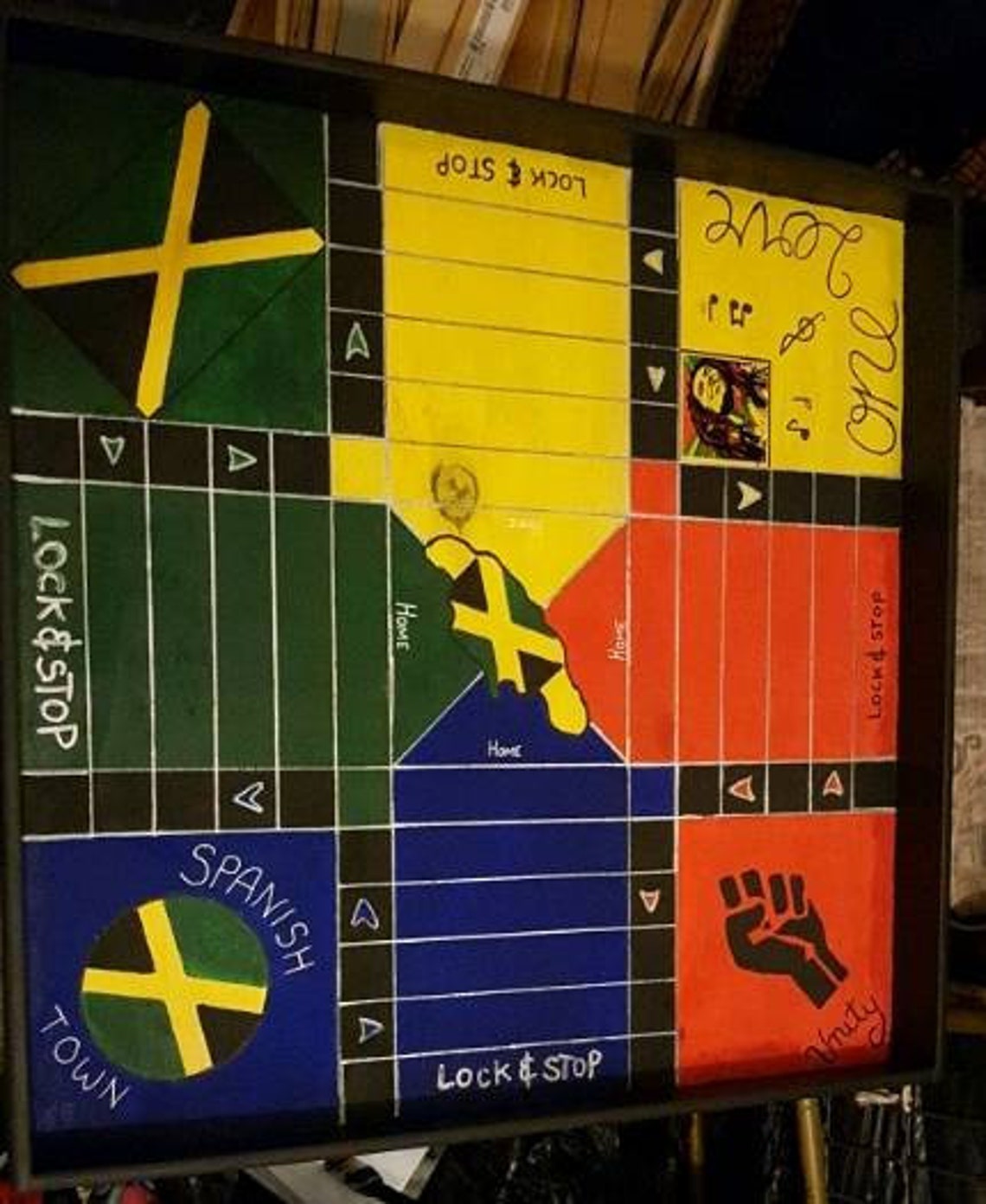 Hand crafted Wooden Ludo board Etsy