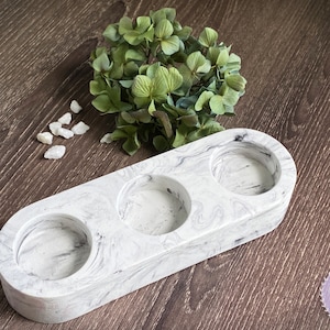 Tea light Candle Holder, Marble Candle Holder, Concrete Candle Holder