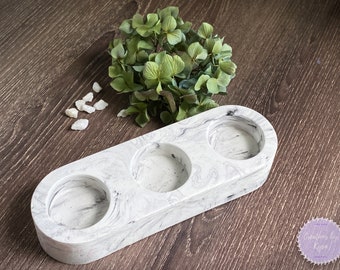 Tea light Candle Holder, Marble Candle Holder, Concrete Candle Holder