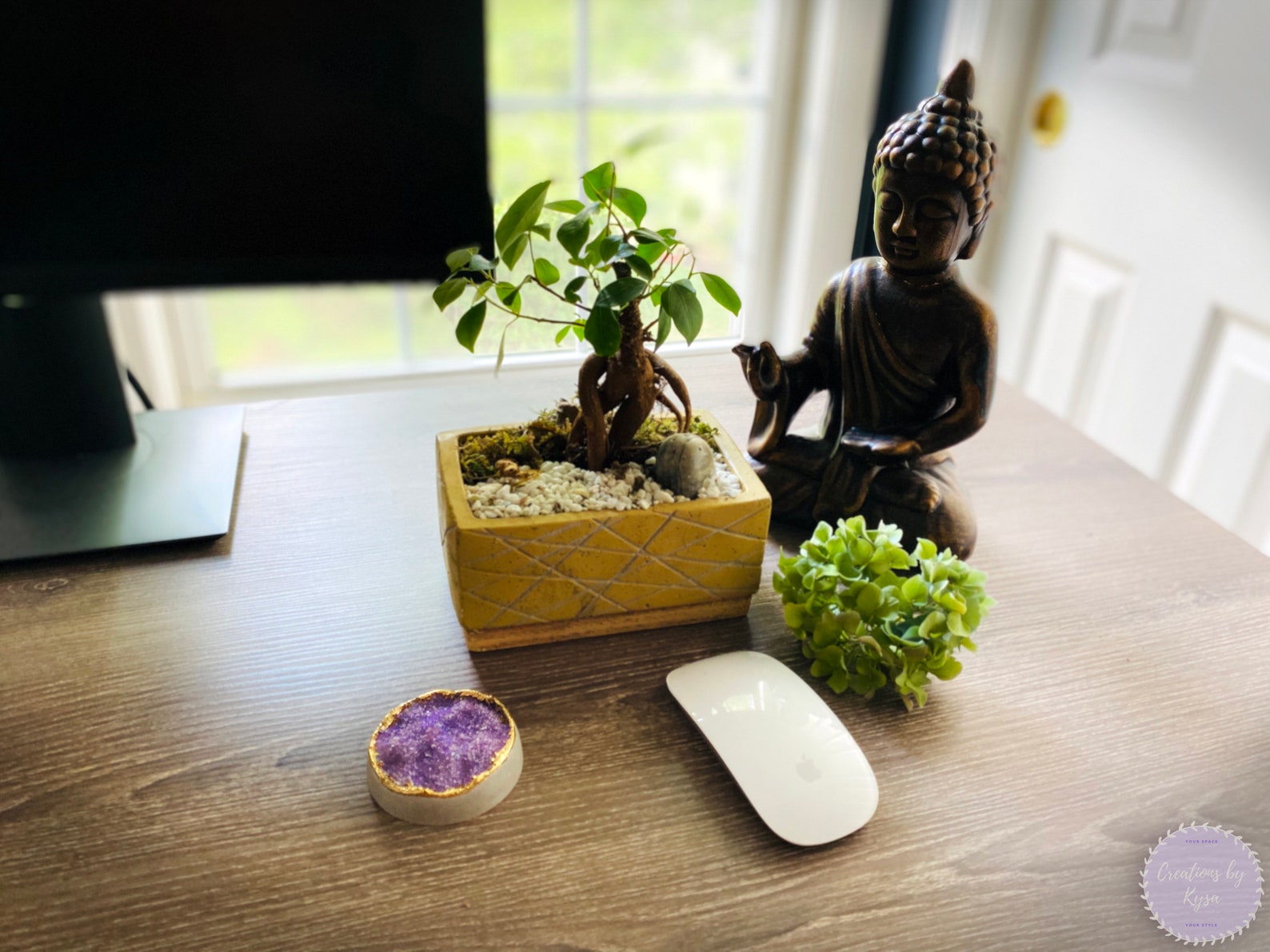Geode Desk Decoramethyst Desk Decor Paperweight Amethyst Etsy
