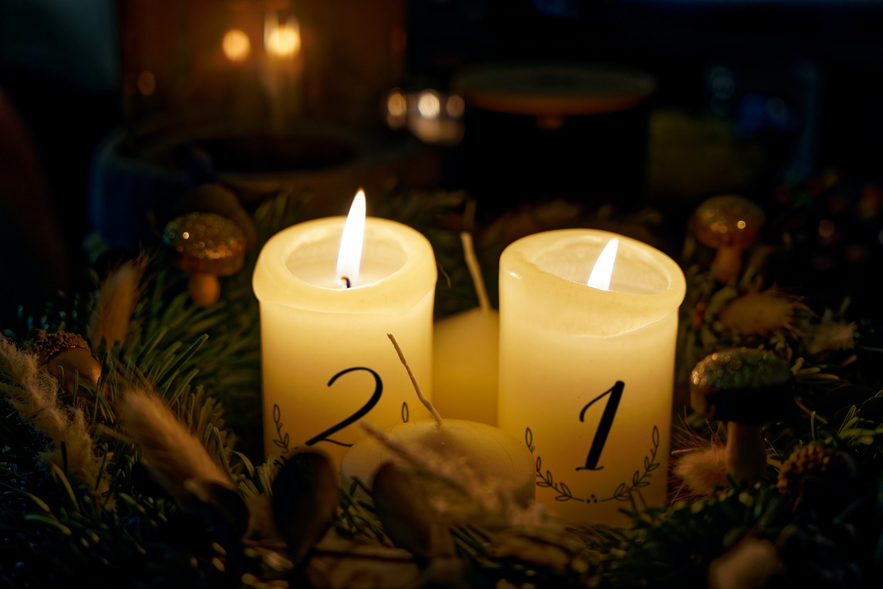 Handwritten Candle Stickers for Four Pillar Candles in the Etsy