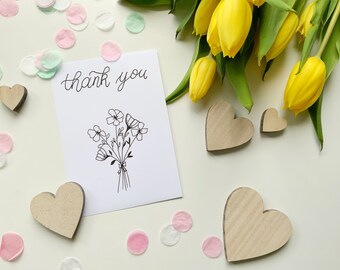 Thank you card | Vielen Dank Karte | digital download | instant printable | Geschenk | Danke | Geschenkkarte individualisierbar