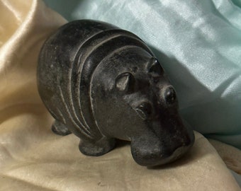 SPIRIT ANIMAL Sculpture * HIPPO Spirit Animal Stone Sculpture  *  Stone Carvings of India  *  Hippo  Stone  Carving  *  Granite Stone India